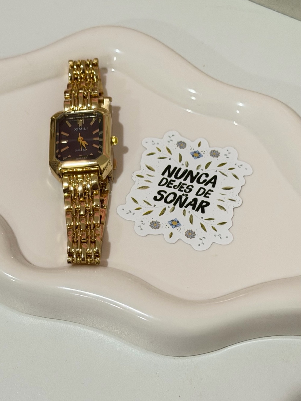 Gold Tone Women’s Bracelet Watch - Gold/Black